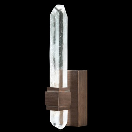 Fine Art Lamps Lior Wall Sconce, 2-Light, LED, Patinated Bronze, Illuminated Rock Crystal, 4.5"W (882650-3ST GJLY) 882650-3ST